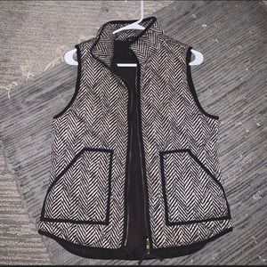 EUC Quilted J.Crew Herringbone Vest small